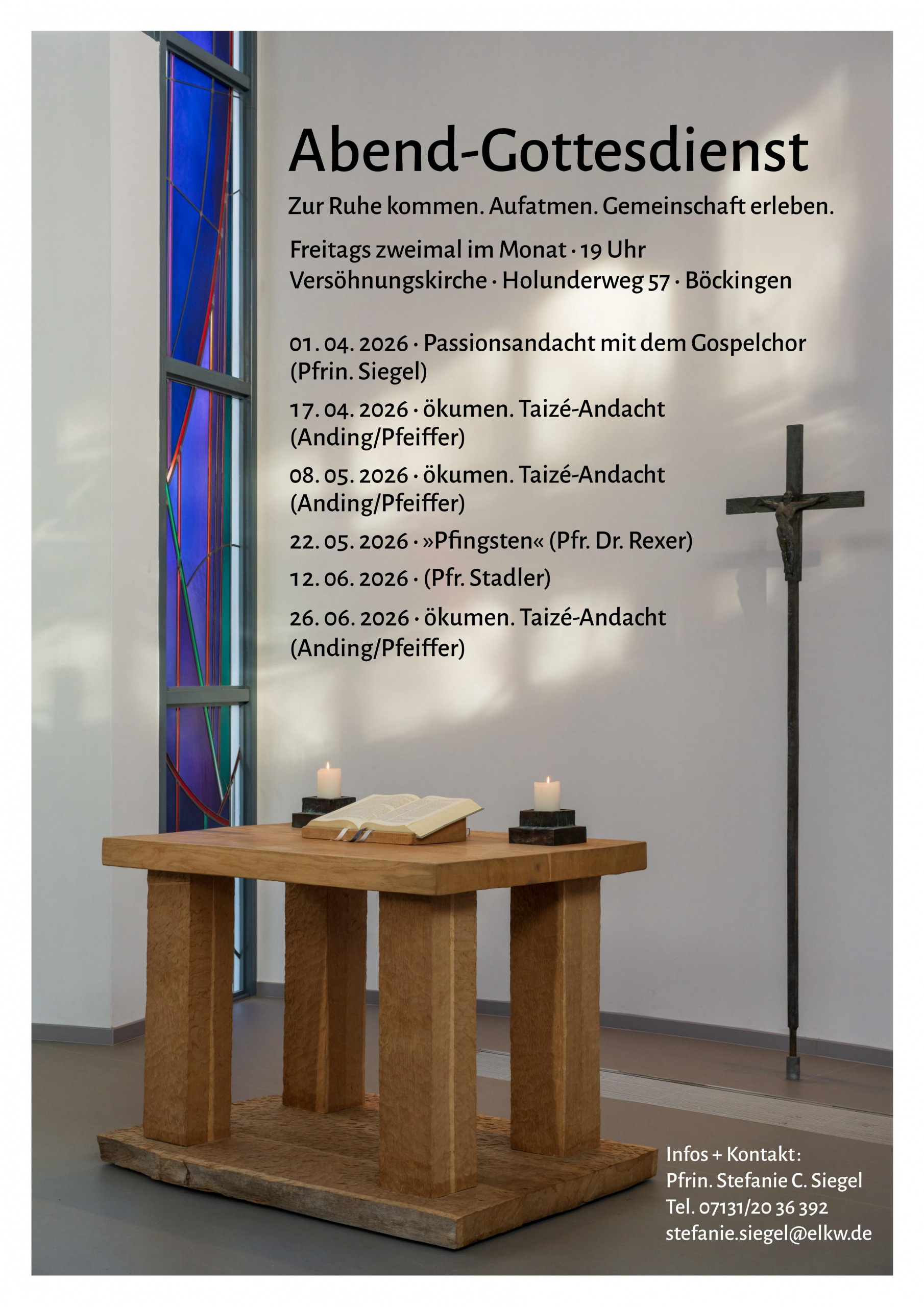 Abend-Gottesdienst in der Versöhnungskirche