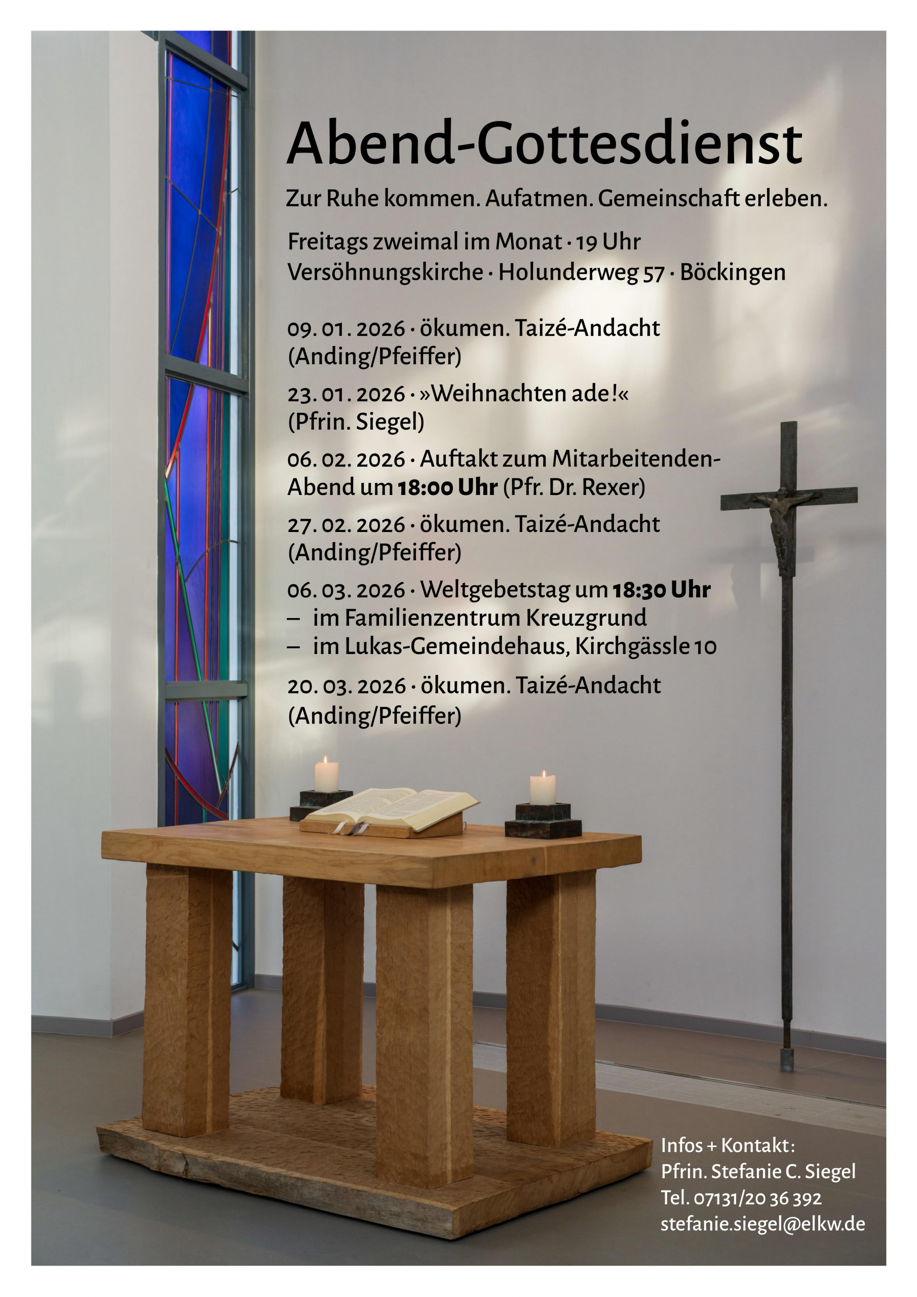 Abend-Gottesdienst in der Versöhnungskirche
