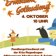 Familien-Gottesdienst zu Erntedank in der Kirche in Klingenberg - Pfarrerin Siegel mit Abendmahl