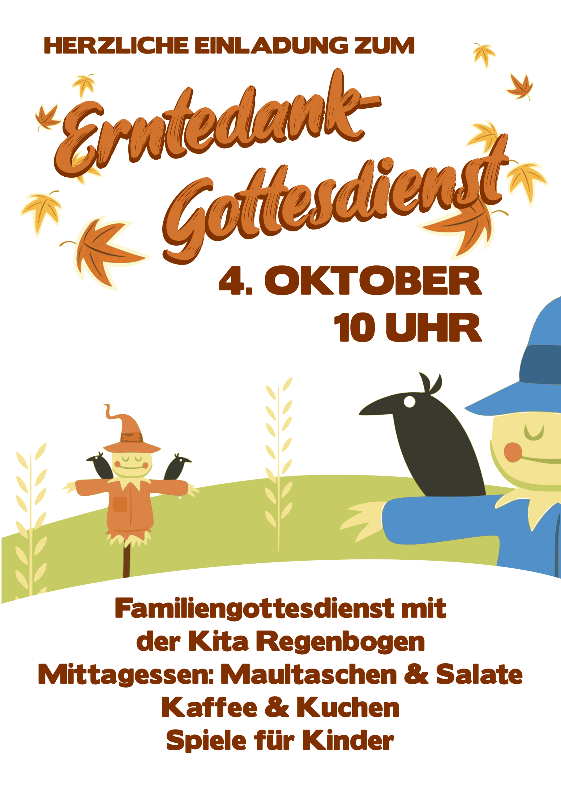 Familien-Gottesdienst zu Erntedank in der Kirche in Klingenberg - Pfarrerin Siegel mit Abendmahl